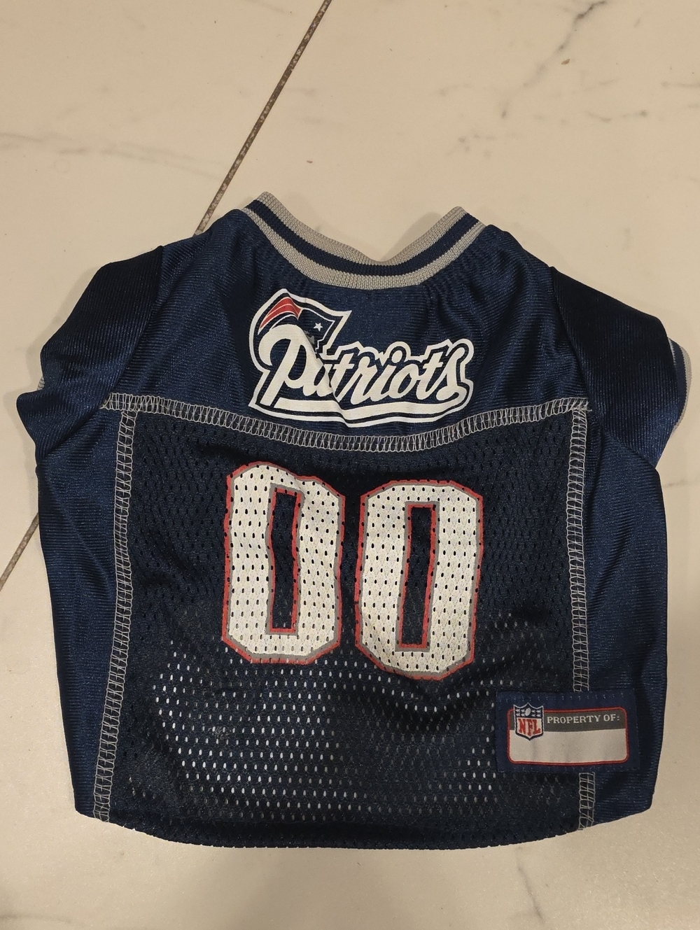 Navy Patriots Mesh Dog Jersey - Team Spirit Pet Tee